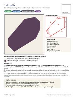 Page 1 of the Tall Coffin Quilt Block Pattern PDF