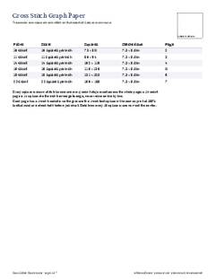 Page 1 of the Cross Stitch Graph Paper PDF