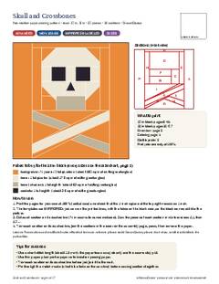 Page 1 of the Skull and Crossbones Quilt Block Pattern PDF