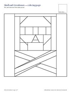 Page 4 of the Skull and Crossbones Quilt Block Pattern PDF