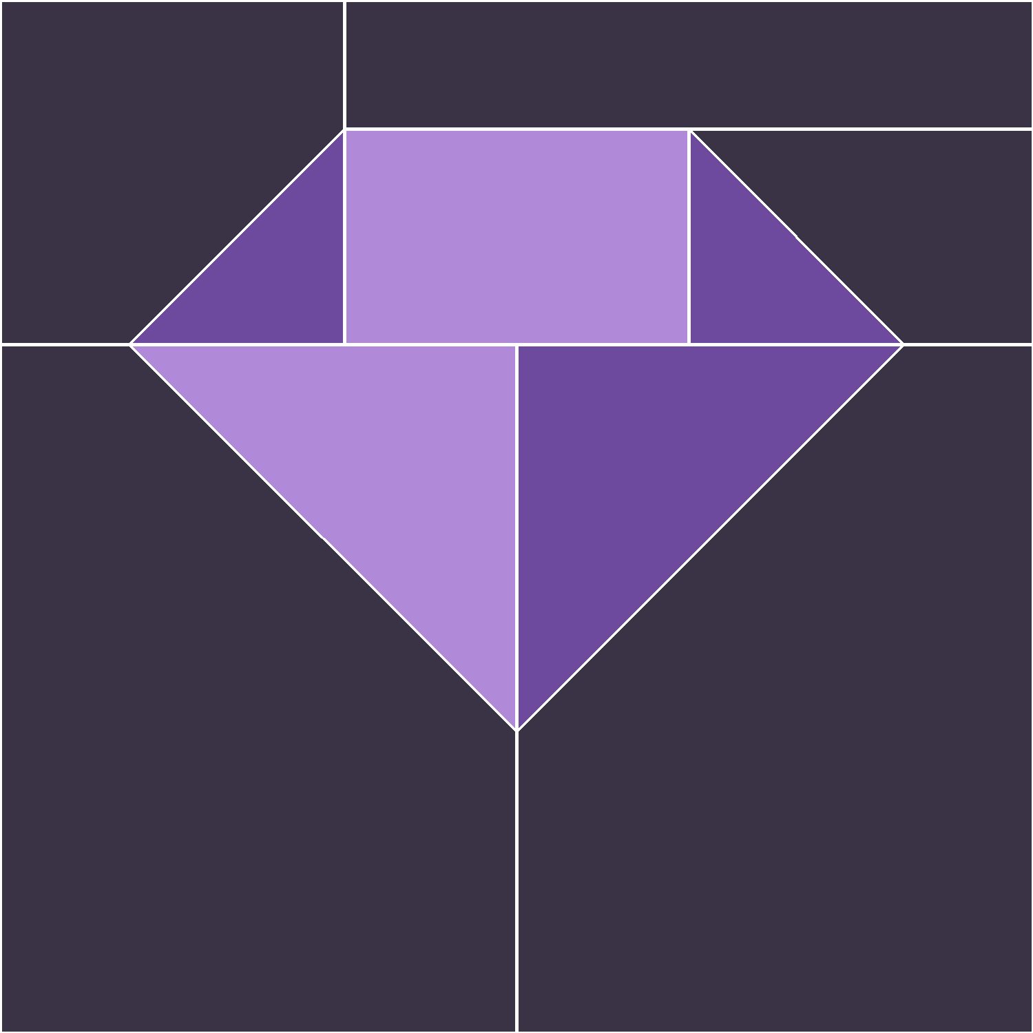 Crystal Quilt Block Pattern: the finished piece