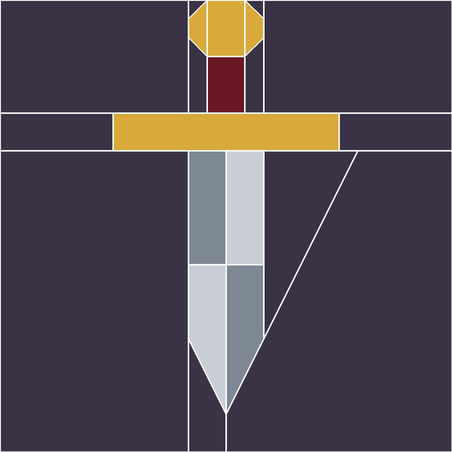 Dagger Quilt Block Pattern, Advanced cut