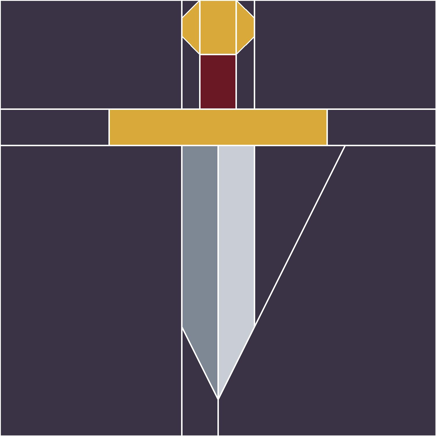 Dagger Quilt Block Pattern: the finished piece