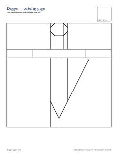 Page 4 of the Dagger Quilt Block Pattern PDF