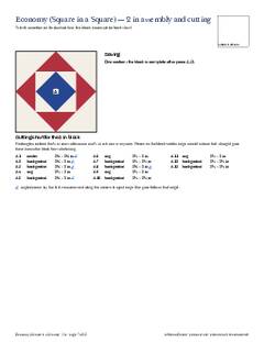 Page 7 of the Economy (Square in a Square) Quilt Block Pattern PDF