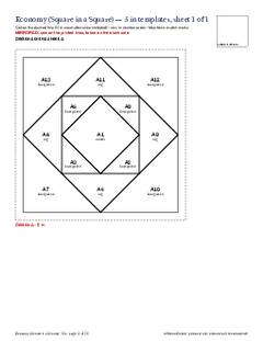 Page 12 of the Economy (Square in a Square) Quilt Block Pattern PDF