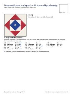 Page 25 of the Economy (Square in a Square) Quilt Block Pattern PDF