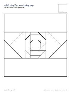Page 4 of the All-Seeing Eye Quilt Block Pattern PDF