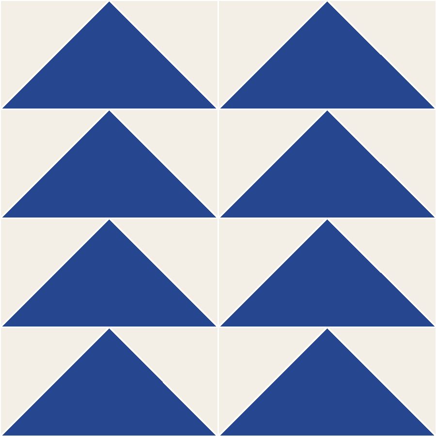 Flying Geese Quilt Block Pattern with every seam line shown