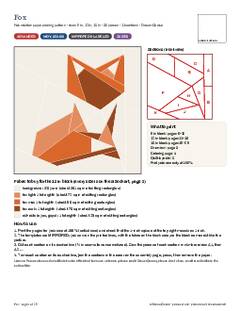 Page 1 of the Fox Quilt Block Pattern PDF