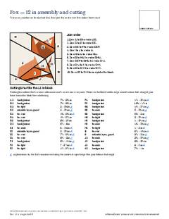 Page 18 of the Fox Quilt Block Pattern PDF