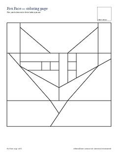 Page 4 of the Fox Face Quilt Block Pattern PDF