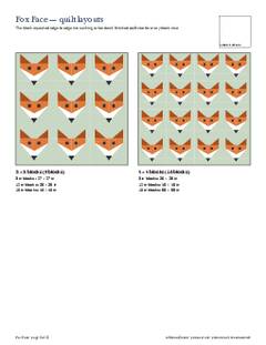 Page 5 of the Fox Face Quilt Block Pattern PDF