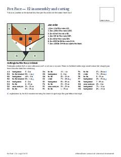 Page 16 of the Fox Face Quilt Block Pattern PDF