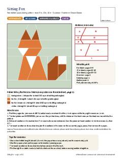 Page 1 of the Sitting Fox Quilt Block Pattern PDF