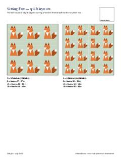 Page 5 of the Sitting Fox Quilt Block Pattern PDF
