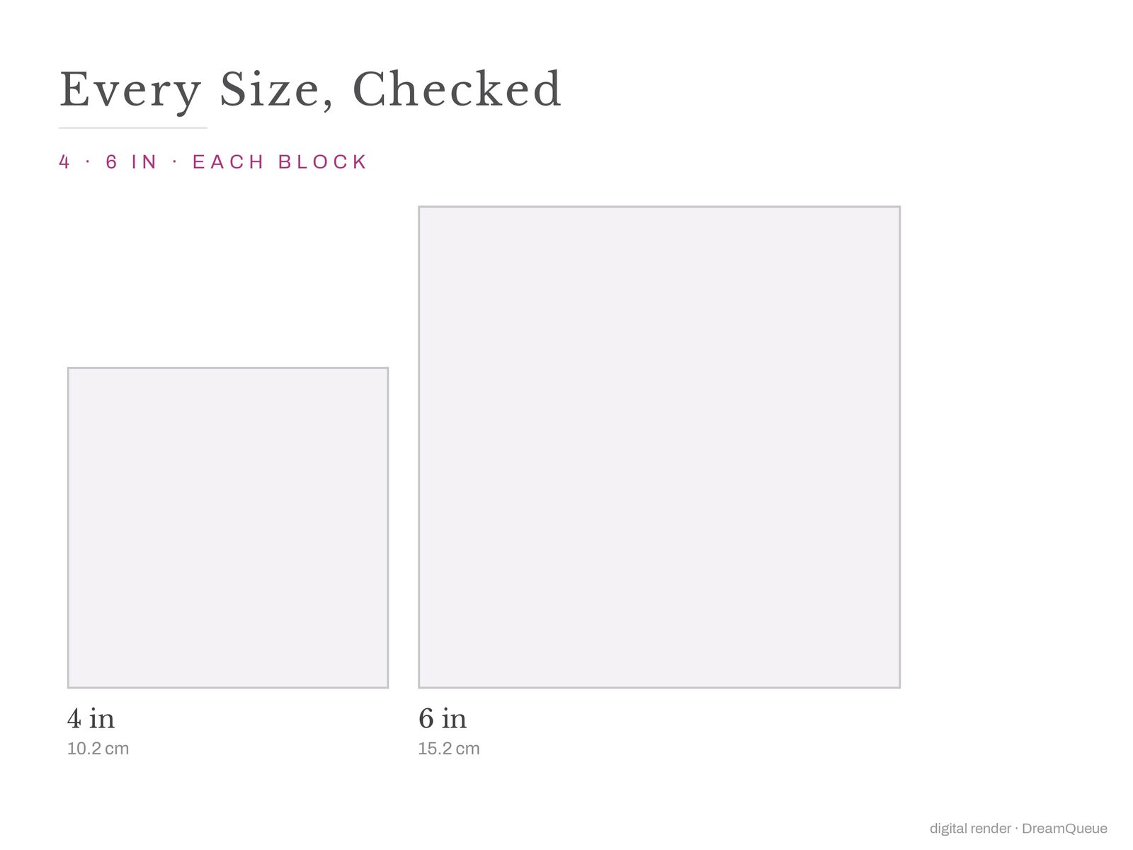 The Traditional bundle of 3 quilt blocks at every finished size: 4 and 6 inch