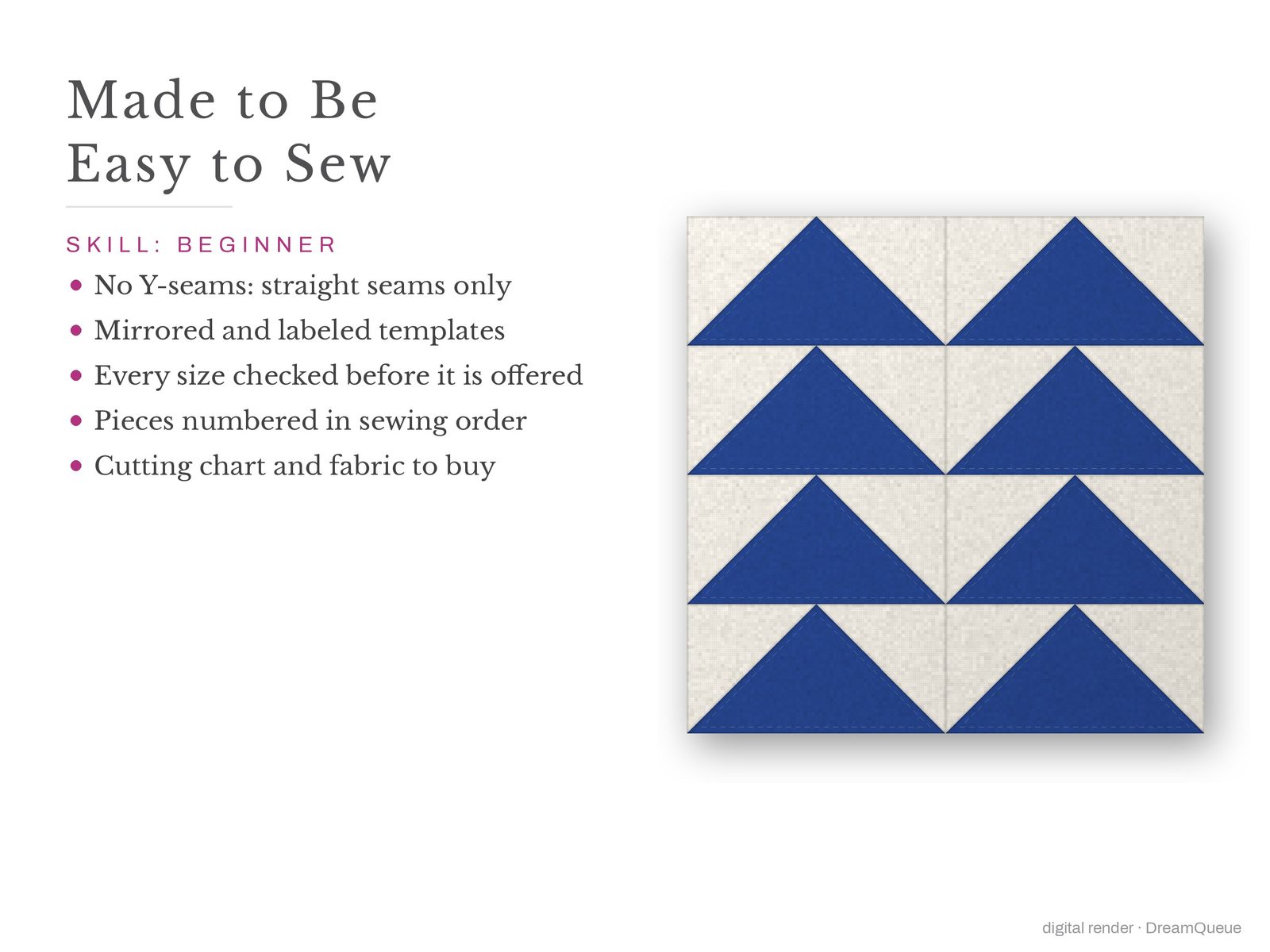 Traditional Quilt Block Bundle: Skill level beginner: no Y-seams, mirrored and labeled templates, every size checked, pieces numbered in sewing order, cutting chart and fabric to buy