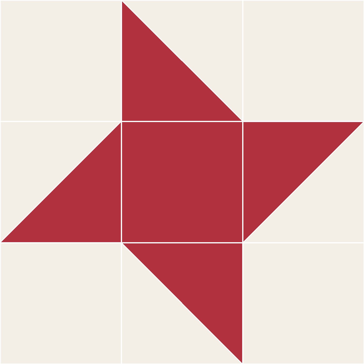 Friendship Star Quilt Block Pattern: the finished piece