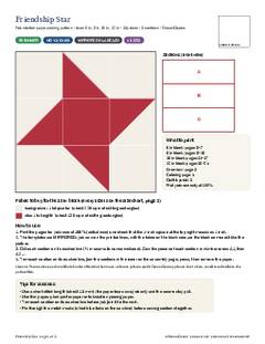 Page 1 of the Friendship Star Quilt Block Pattern PDF