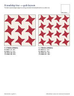 Page 5 of the Friendship Star Quilt Block Pattern PDF