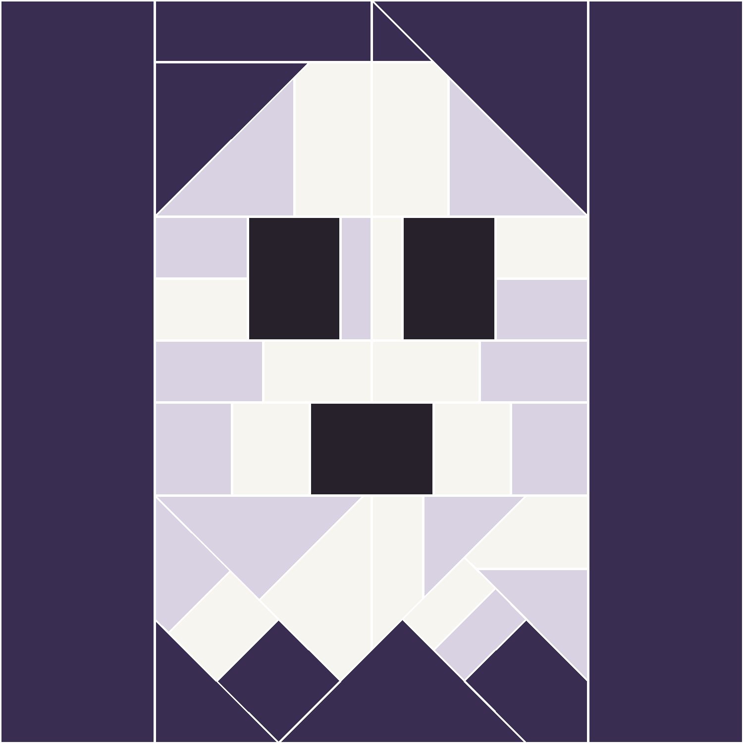 Ghost Quilt Block Pattern, Advanced cut