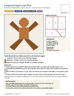 Page 1 of the Jumping Gingerbread Man Quilt Block Pattern PDF
