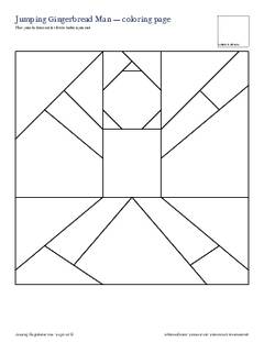 Page 4 of the Jumping Gingerbread Man Quilt Block Pattern PDF
