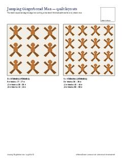 Page 5 of the Jumping Gingerbread Man Quilt Block Pattern PDF