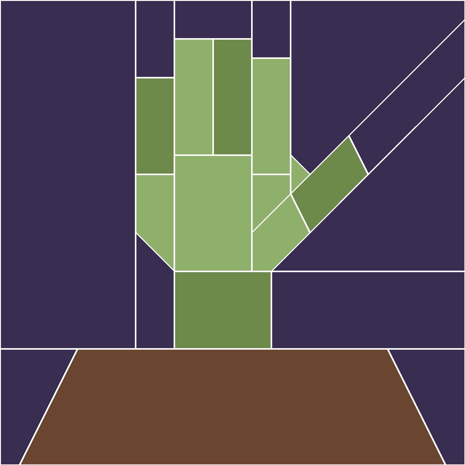 Hand From the Grave Quilt Block Pattern: the finished piece