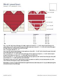 Page 5 of the Heart Quilt Pattern PDF