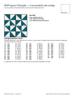 Page 9 of the Half-Square Triangles Quilt Block Pattern PDF