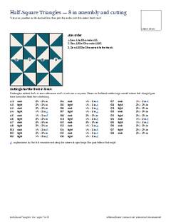 Page 17 of the Half-Square Triangles Quilt Block Pattern PDF