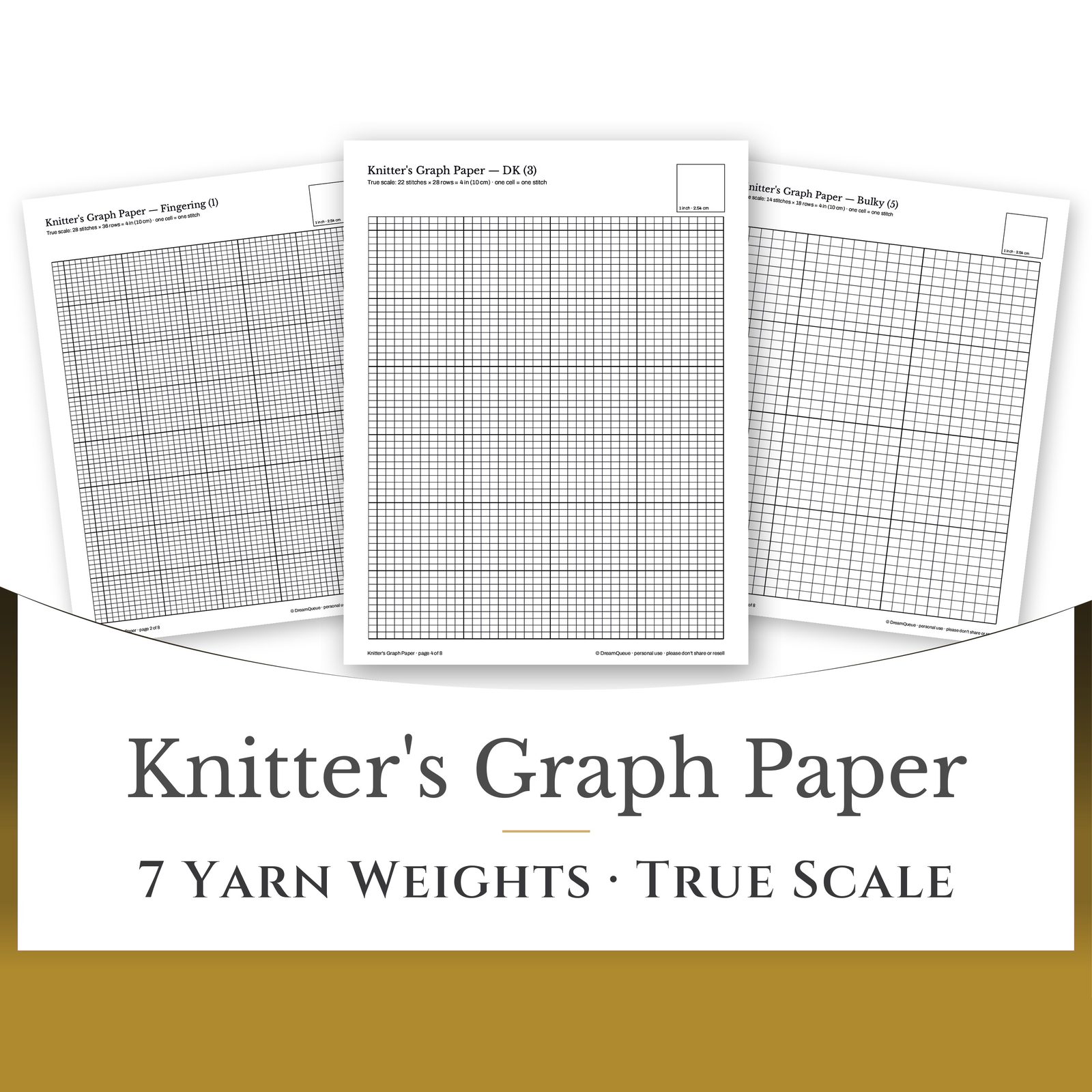 Knitting Graph Paper: the finished piece