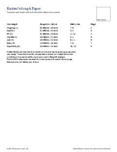 Page 1 of the Knitting Graph Paper PDF