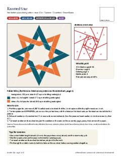 Page 1 of the Knotted Star Quilt Block Pattern PDF