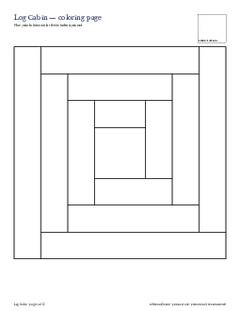 Page 4 of the Log Cabin Quilt Block Pattern PDF