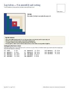Page 7 of the Log Cabin Quilt Block Pattern PDF