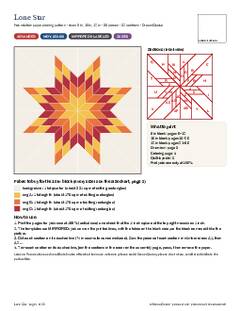Page 1 of the Lone Star Quilt Block Pattern PDF
