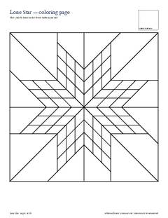 Page 4 of the Lone Star Quilt Block Pattern PDF