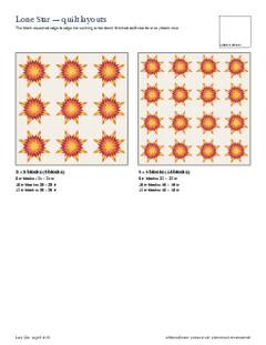Page 5 of the Lone Star Quilt Block Pattern PDF