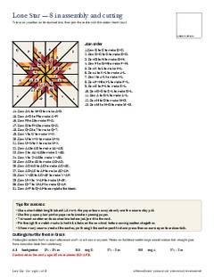 Page 11 of the Lone Star Quilt Block Pattern PDF