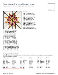 Page 19 of the Lone Star Quilt Block Pattern PDF