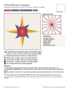 Page 1 of the 8-Point Mariner's Compass Quilt Block Pattern PDF