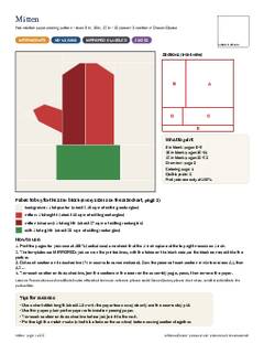 Page 1 of the Mitten Quilt Block Pattern PDF