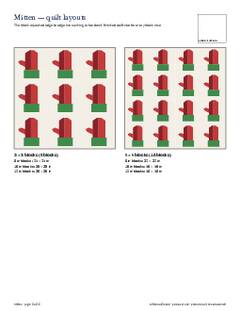 Page 5 of the Mitten Quilt Block Pattern PDF