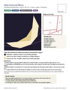 Page 1 of the Slim Crescent Moon Quilt Block Pattern PDF