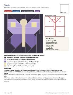 Page 1 of the Moth Quilt Block Pattern PDF
