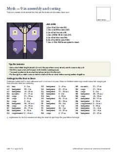 Page 10 of the Moth Quilt Block Pattern PDF