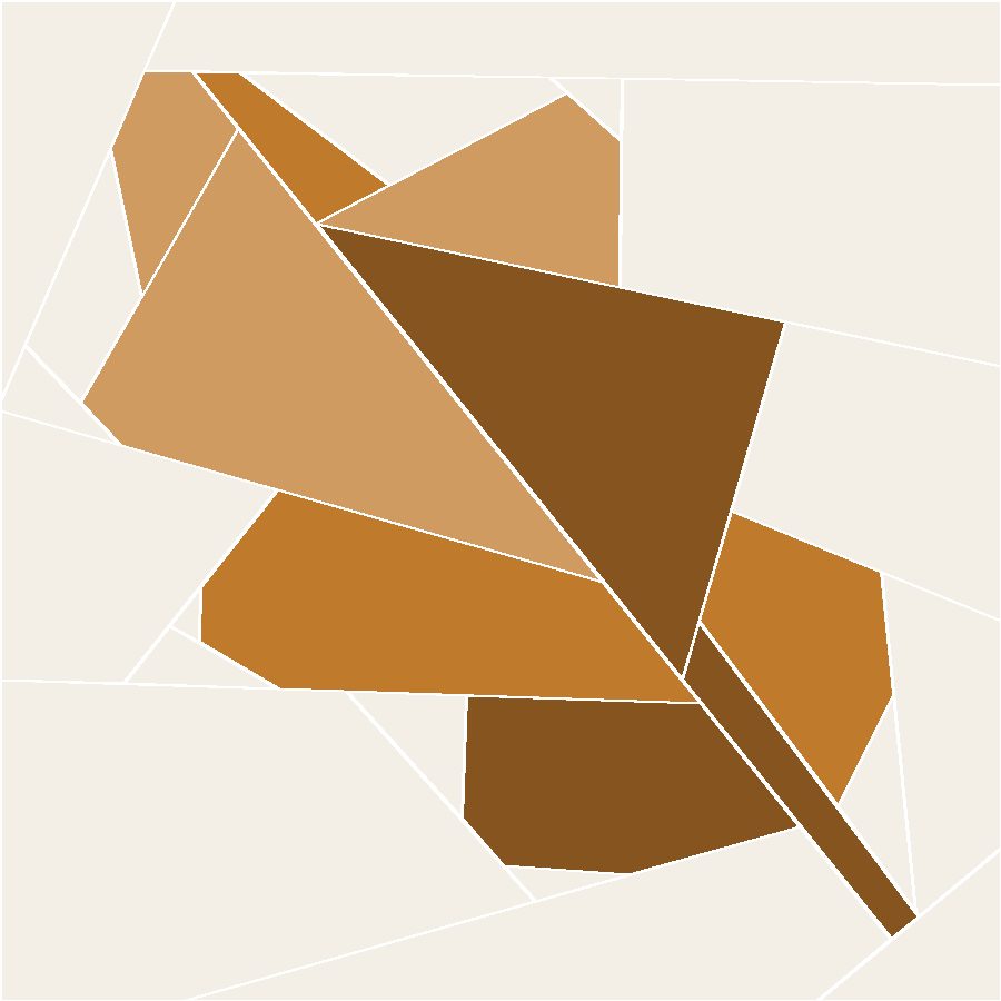 Oak Leaf Quilt Block Pattern with every seam line shown